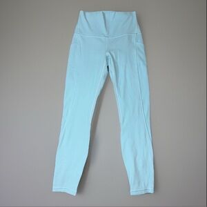 EXCELLENT Lululemon Align High-Rise Pant Pockets 25" Leggings Icing Blue 6